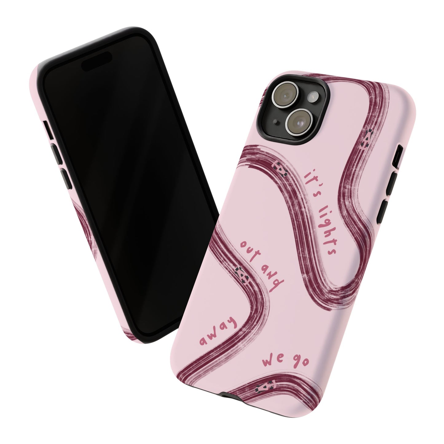 Pink Lights Out F1 Phone Case Design, Trendy F1 Gift, Formula 1 Gift, Cute F1 Phone Case, Unique Formula One Phone Case