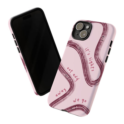 Pink Lights Out F1 Phone Case Design, Trendy F1 Gift, Formula 1 Gift, Cute F1 Phone Case, Unique Formula One Phone Case