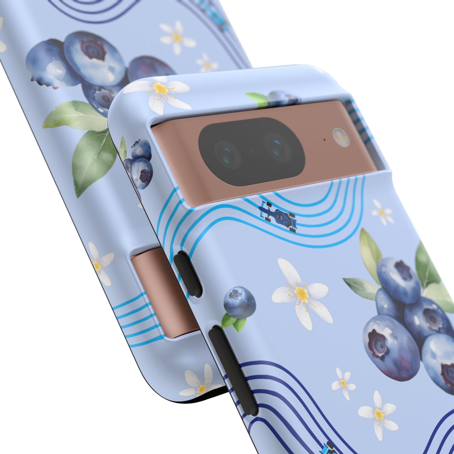 Blue F1 Williams and Blueberries Phone Case, Trendy F1 Gift, Formula 1 Gift, Cute Fruit F1 Phone Case, Unique Phone Case