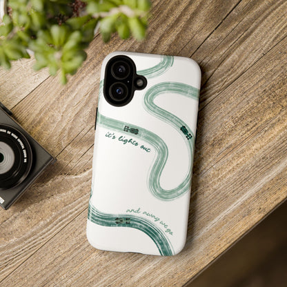 F1 Phone Case Green Painted "its lights out and away we go", Trendy F1 Gift, Formula 1 Gift, Cute F1 Phone Case, Gift for F1 Fans