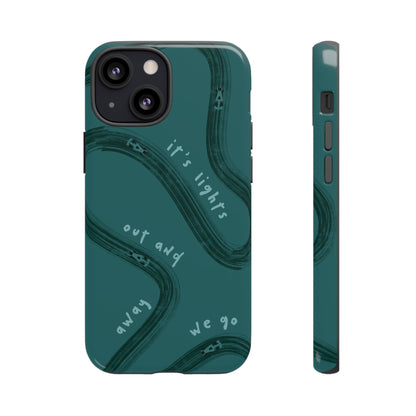 Teal Lights Out F1 Phone Case Design, Trendy F1 Gift, Formula 1 Gift, Cute F1 Phone Case, Unique Formula One Phone Case
