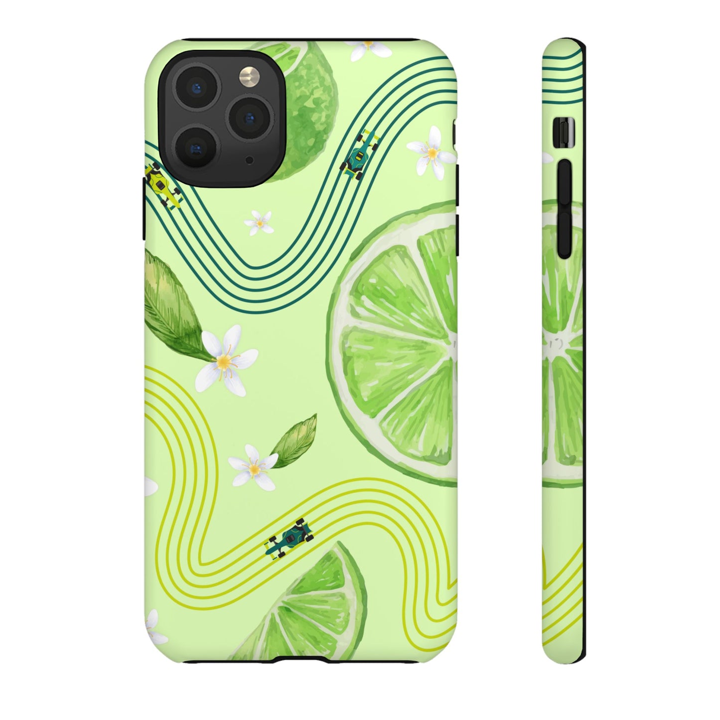 Green F1 Aston Martin and Lime Phone Case, Trendy F1 Gift, Formula 1 Gift, Cute Fruit F1 Phone Case, Unique Phone Case