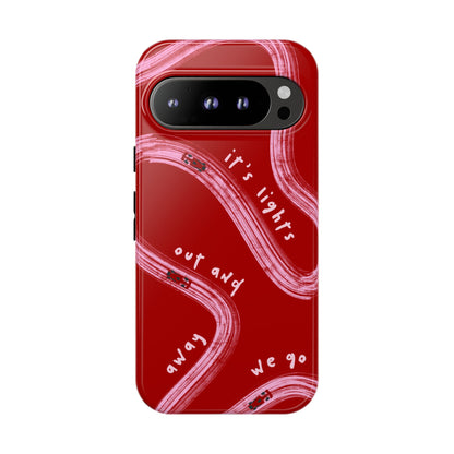 Red and Pink Lights Out F1 Phone Case Design, Trendy F1 Gift, Formula 1 Gift, Cute F1 Phone Case, Unique Formula One Phone Case