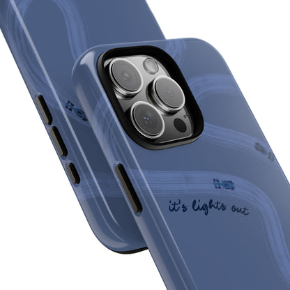 F1 Phone Case Monochrome Dark Blue Painted "its lights out and away we go", Trendy F1 Gift, Formula 1 Gift, Cute F1 Phone Case, Phone Case