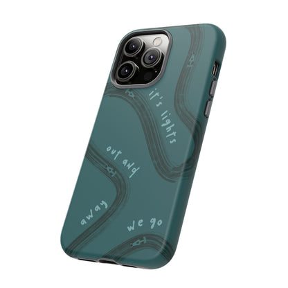Teal Lights Out F1 Phone Case Design, Trendy F1 Gift, Formula 1 Gift, Cute F1 Phone Case, Unique Formula One Phone Case