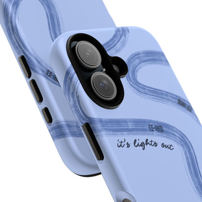 F1 Phone Case Monochrome Blue Painted "its lights out and away we go", Trendy F1 Gift, Formula 1 Gift, Cute F1 Phone Case, Phone Case