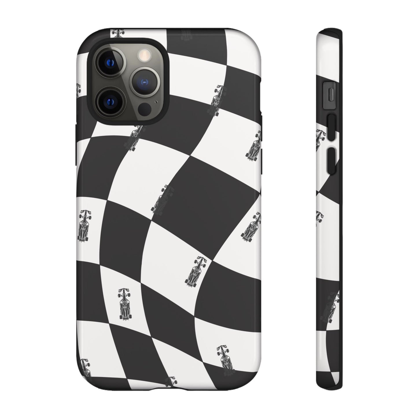 F1 Phone Case Black and White Checkered Design, Trendy F1 Gift, Formula 1 Gift, Cute F1 Phone Case, Unique Formula One Phone Case