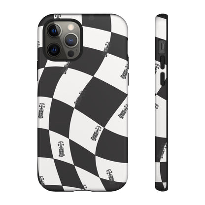 F1 Phone Case Black and White Checkered Design, Trendy F1 Gift, Formula 1 Gift, Cute F1 Phone Case, Unique Formula One Phone Case