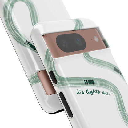 F1 Phone Case Green Painted "its lights out and away we go", Trendy F1 Gift, Formula 1 Gift, Cute F1 Phone Case, Gift for F1 Fans