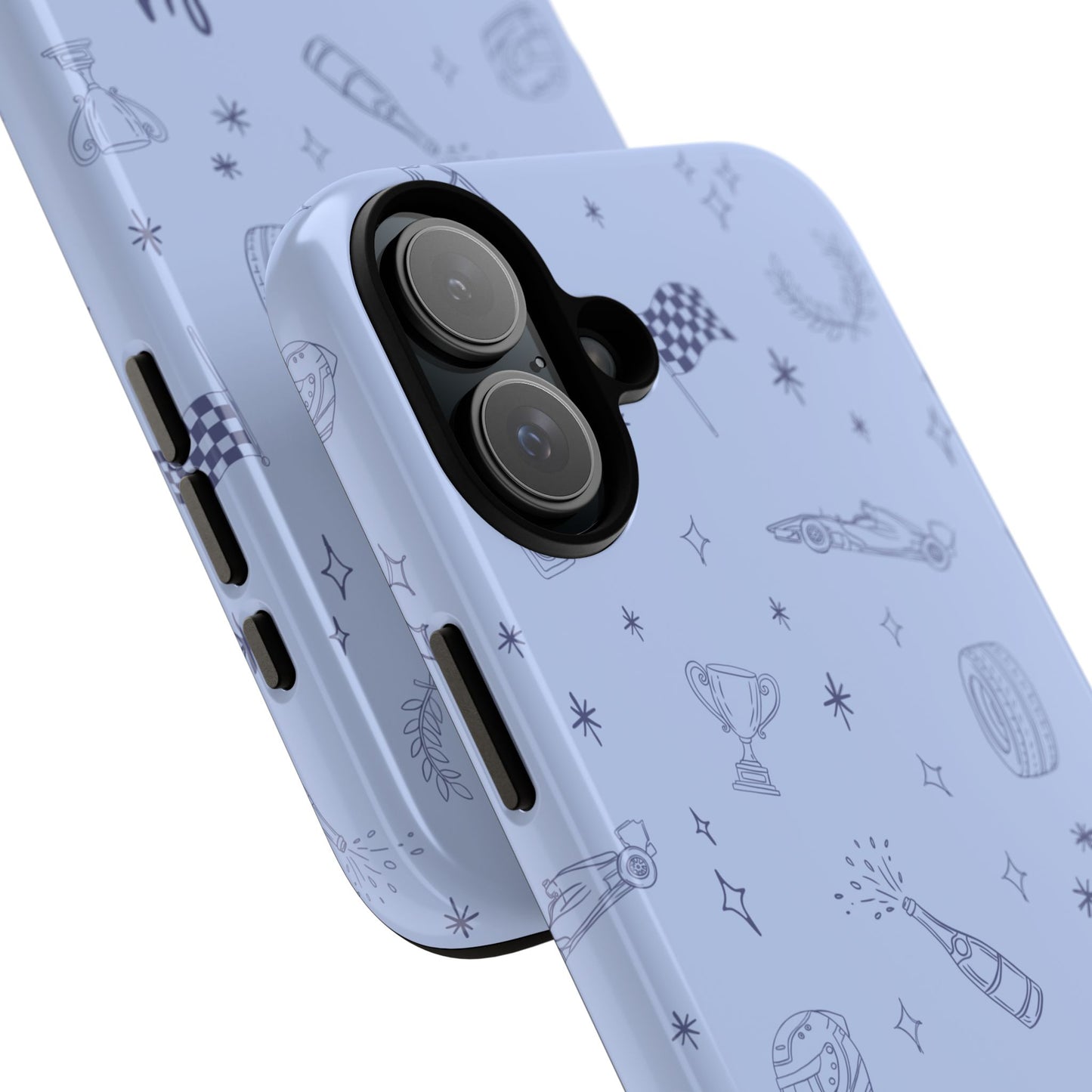Blue Doodle "Simply Lovely" F1 Phone Case Design