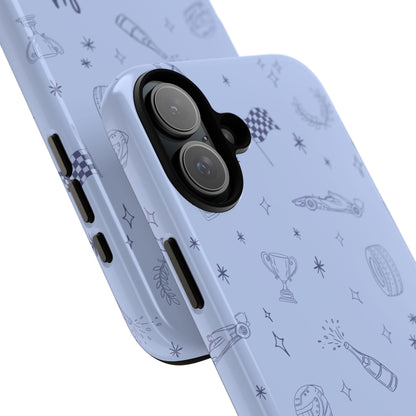 Blue Doodle "Simply Lovely" F1 Phone Case Design