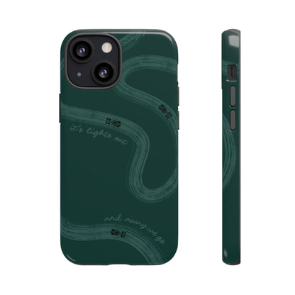 F1 Phone Case Monochrome Green Painted "its lights out and away we go", Trendy F1 Gift, Formula 1 Gift, Cute F1 Phone Case, Phone Case