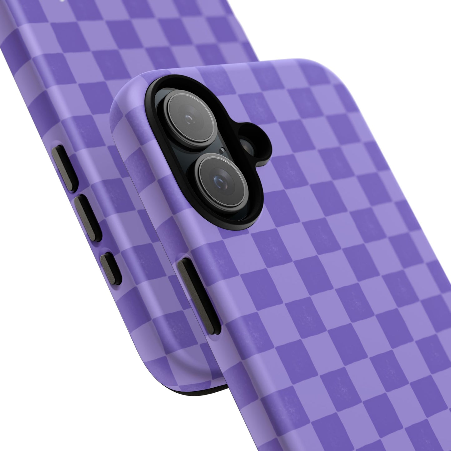Simply Lovely Purple Checkered F1 Phone Case Design, Trendy F1 Gift, Formula 1 Gift, Cute F1 Phone Case
