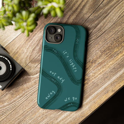 Teal Lights Out F1 Phone Case Design, Trendy F1 Gift, Formula 1 Gift, Cute F1 Phone Case, Unique Formula One Phone Case