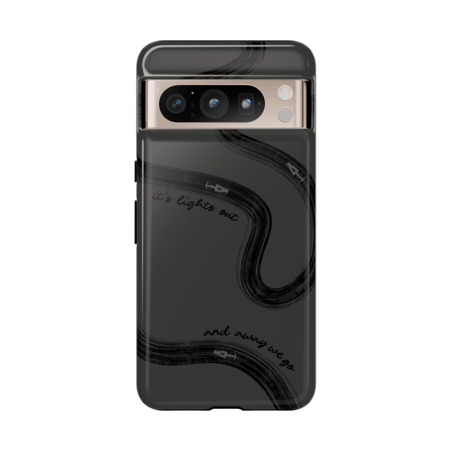 F1 Phone Case Monochrome Black Painted "its lights out and away we go", Trendy F1 Gift, Formula 1 Gift, Cute F1 Phone Case, Phone Case