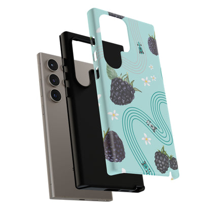 Teal F1 Mercedes and Blackberries Phone Case , Trendy F1 Gift, Formula 1 Gift, Cute Fruit F1 Phone Case, Unique Phone Case