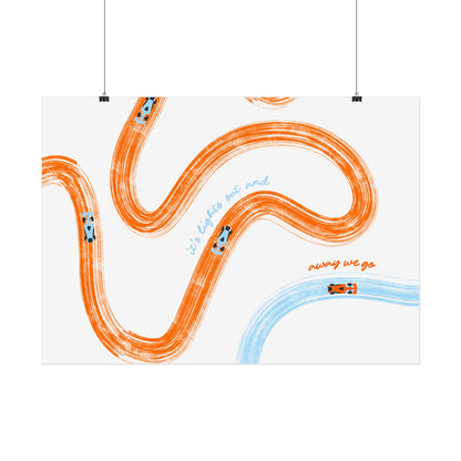 Horizontal McLaren F1 Abstract Art Poster | Minimalist F1 Art - EU Sizing (Physical Print)