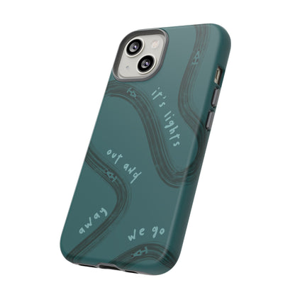 Teal Lights Out F1 Phone Case Design, Trendy F1 Gift, Formula 1 Gift, Cute F1 Phone Case, Unique Formula One Phone Case