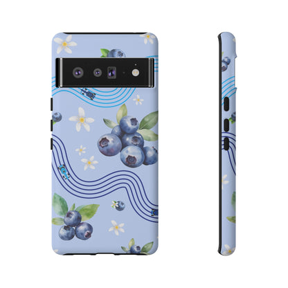 Blue F1 Williams and Blueberries Phone Case, Trendy F1 Gift, Formula 1 Gift, Cute Fruit F1 Phone Case, Unique Phone Case