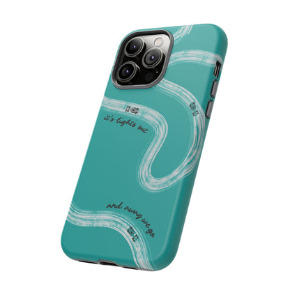 Mercedes F1 Phone Case Painted "its lights out and away we go", Trendy F1 Gift, Formula 1 Gift, Cute F1 Phone Case