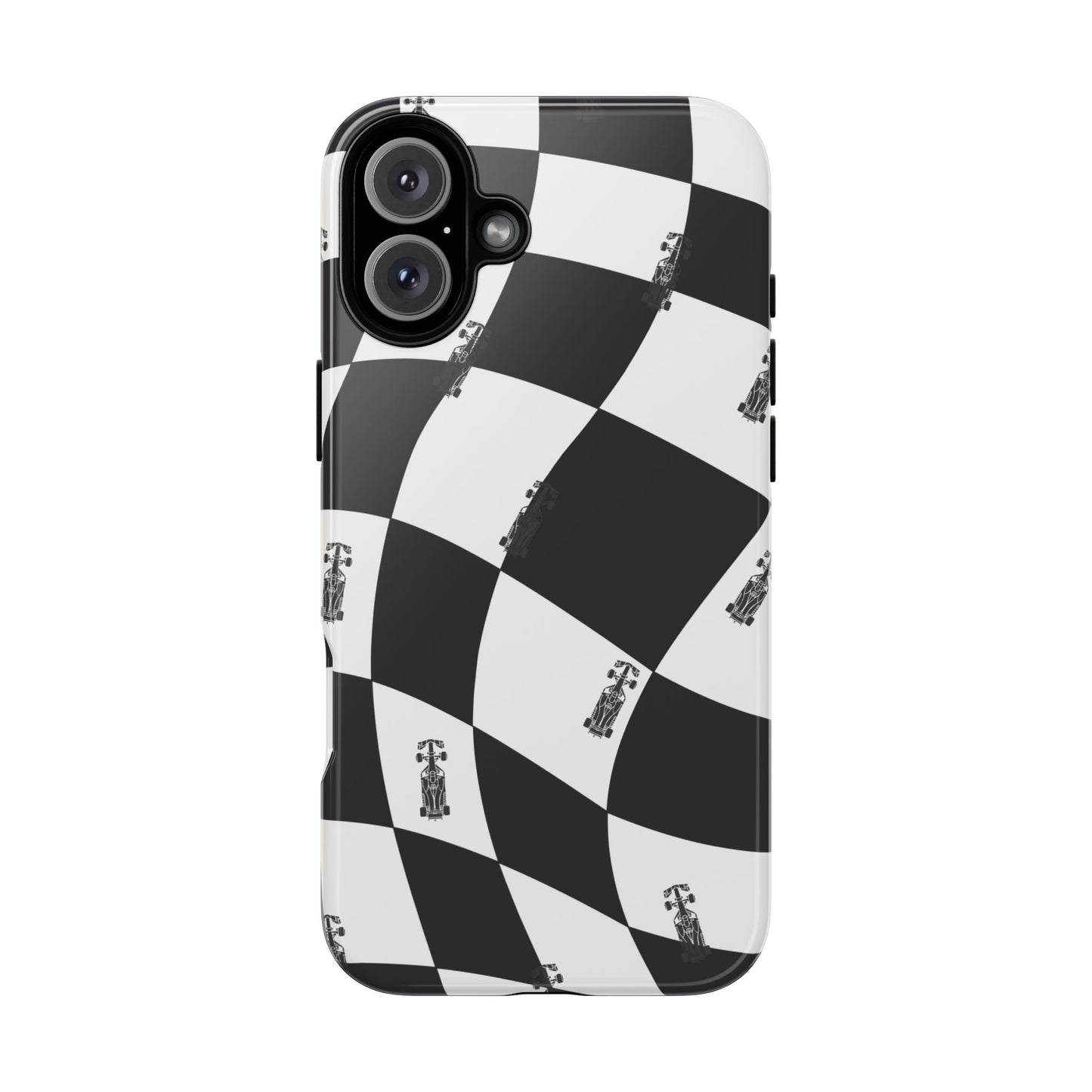 F1 Phone Case Black and White Checkered Design, Trendy F1 Gift, Formula 1 Gift, Cute F1 Phone Case, Unique Formula One Phone Case