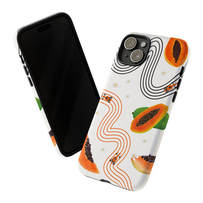 F1 McLaren and Papaya Phone Case , Trendy F1 Gift, Formula 1 Gift, Cute Fruit F1 Phone Case, Unique Phone Case