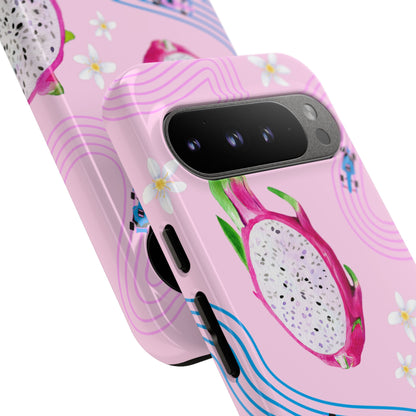 Pink F1 Alpine and Dragonfruit Phone Case, Trendy F1 Gift, Formula 1 Gift, Cute Fruit F1 Phone Case, Unique Phone Case