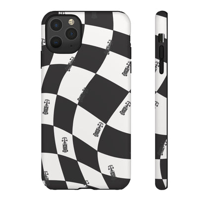 F1 Phone Case Black and White Checkered Design, Trendy F1 Gift, Formula 1 Gift, Cute F1 Phone Case, Unique Formula One Phone Case