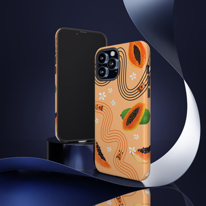 Orange F1 McLaren and Papaya Phone Case, Trendy F1 Gift, Formula 1 Gift, Cute Fruit F1 Phone Case, Unique Phone Case