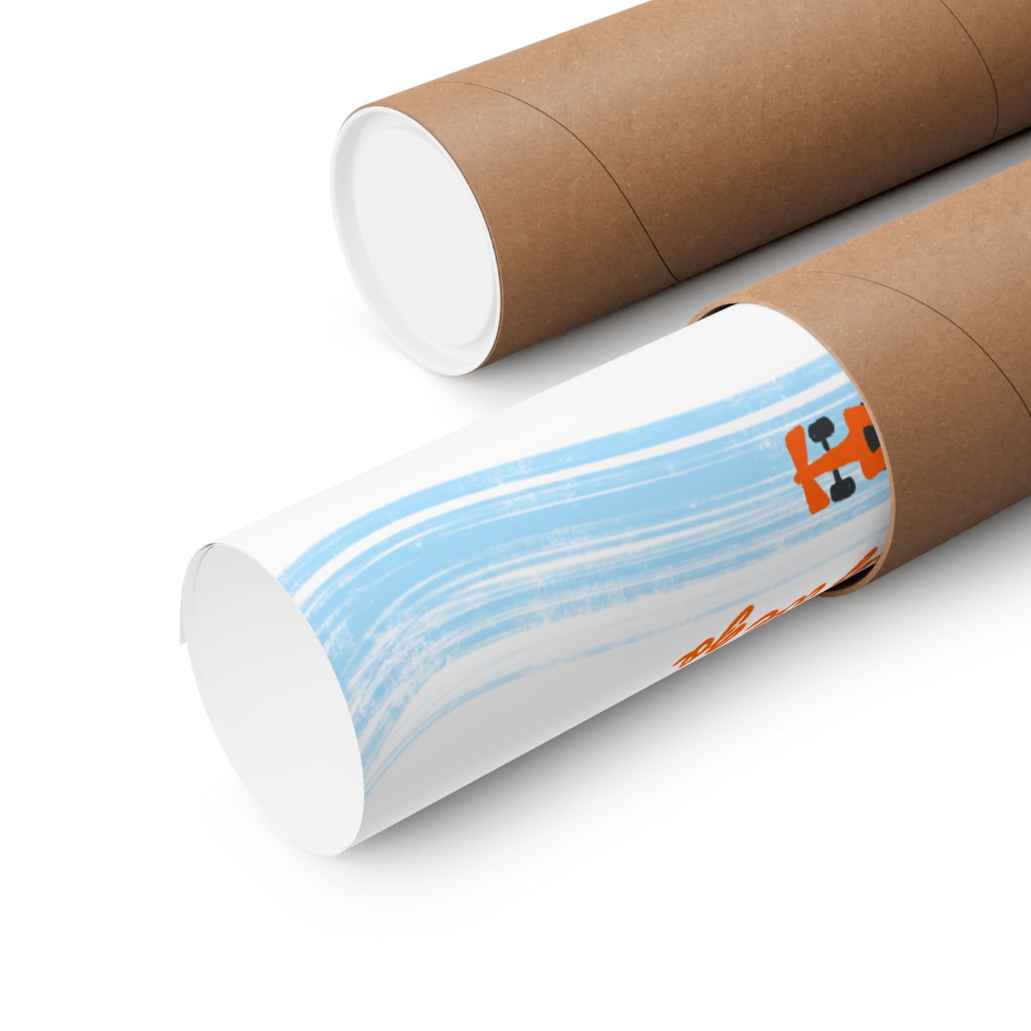 McLaren Orange and Blue Matte Horizontal Poster | US SIZING