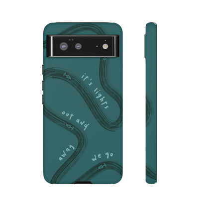 Teal Lights Out F1 Phone Case Design, Trendy F1 Gift, Formula 1 Gift, Cute F1 Phone Case, Unique Formula One Phone Case
