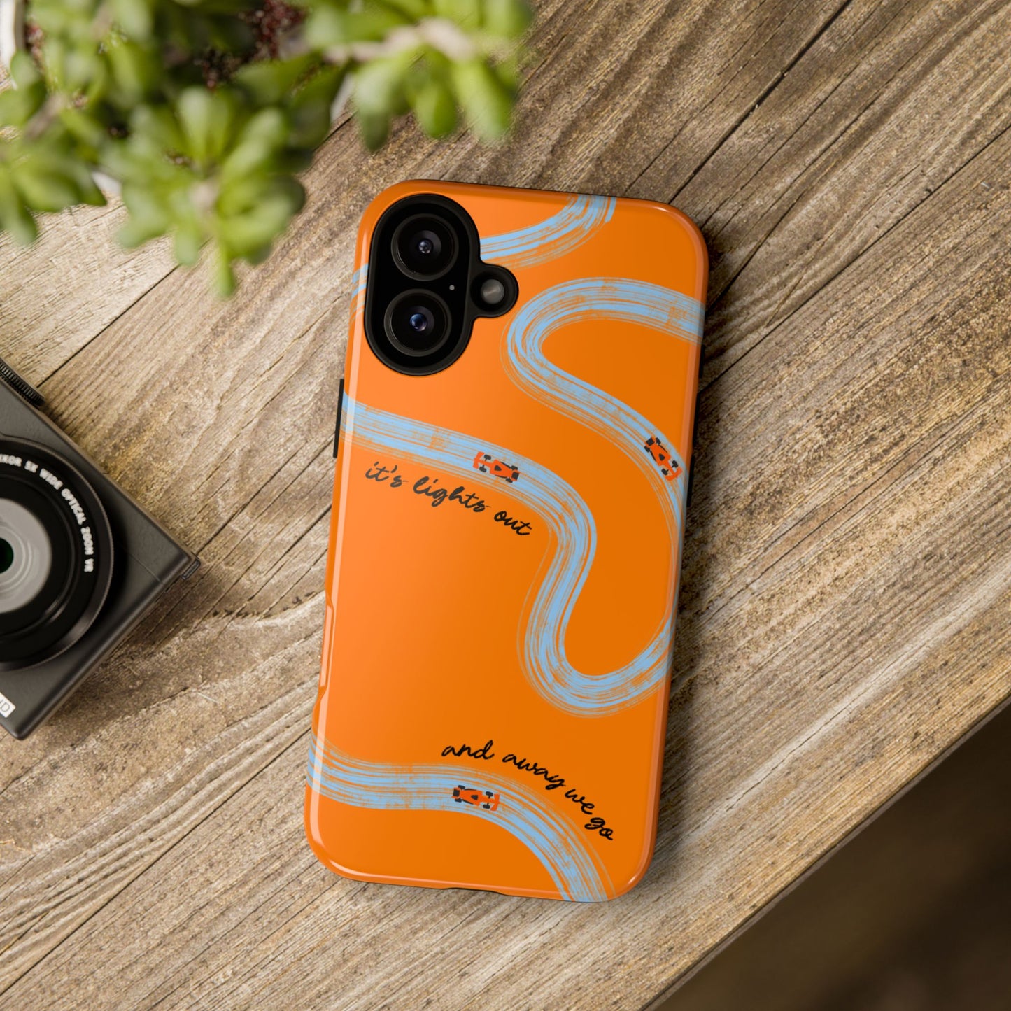 F1 Phone Case McLaren Painted "its lights out and away we go", Trendy F1 Gift, Formula 1 Gift, Cute F1 Phone Case, Phone Case