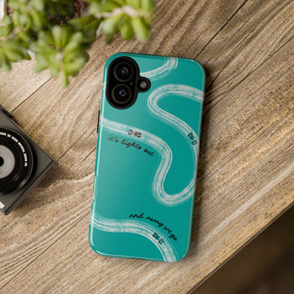 Mercedes F1 Phone Case Painted "its lights out and away we go", Trendy F1 Gift, Formula 1 Gift, Cute F1 Phone Case