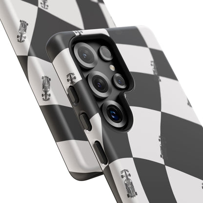 F1 Phone Case Black and White Checkered Design, Trendy F1 Gift, Formula 1 Gift, Cute F1 Phone Case, Unique Formula One Phone Case