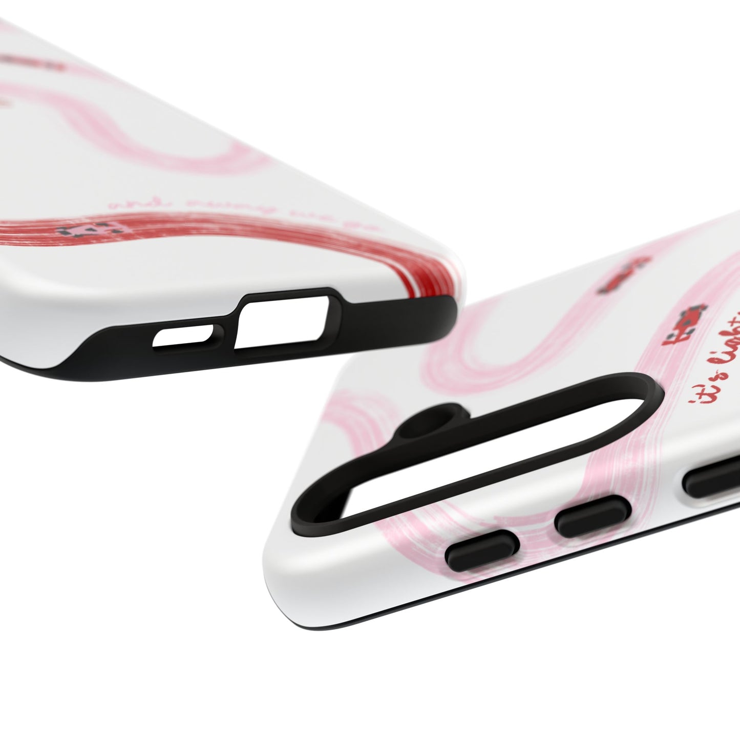 F1 Phone Case Pink and Red Painted "its lights out and away we go", Trendy F1 Gift, Formula 1 Gift, Cute F1 Phone Case, Unique Phone Case