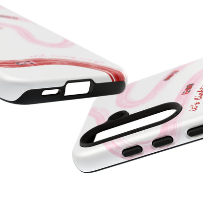 F1 Phone Case Pink and Red Painted "its lights out and away we go", Trendy F1 Gift, Formula 1 Gift, Cute F1 Phone Case, Unique Phone Case