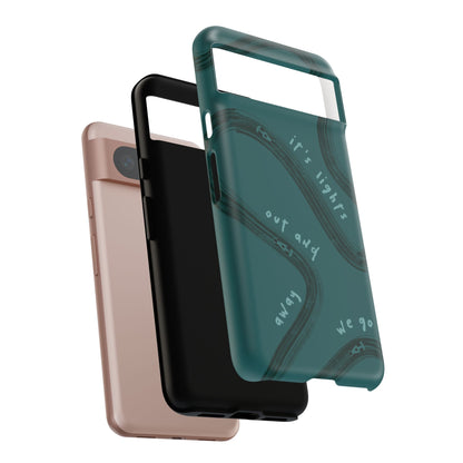 Teal Lights Out F1 Phone Case Design, Trendy F1 Gift, Formula 1 Gift, Cute F1 Phone Case, Unique Formula One Phone Case