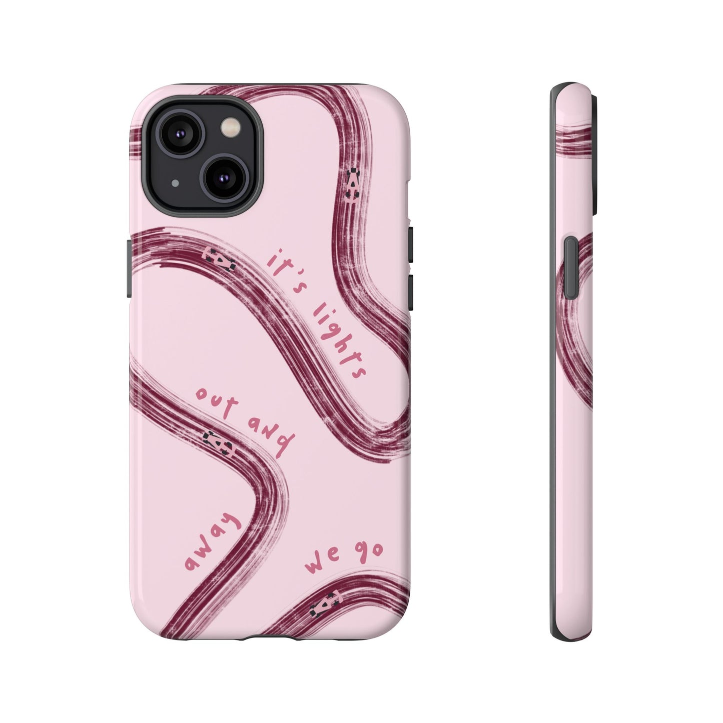 Pink Lights Out F1 Phone Case Design, Trendy F1 Gift, Formula 1 Gift, Cute F1 Phone Case, Unique Formula One Phone Case