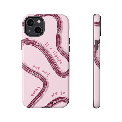 Pink Lights Out F1 Phone Case Design, Trendy F1 Gift, Formula 1 Gift, Cute F1 Phone Case, Unique Formula One Phone Case