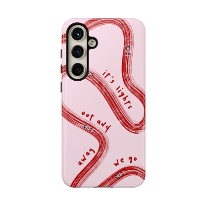 Pink and Red Lights Out F1 Phone Case Design, Trendy F1 Gift, Formula 1 Gift, Cute F1 Phone Case, Unique Formula One Phone Case