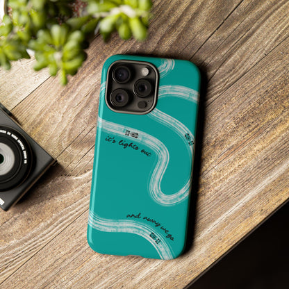 Mercedes F1 Phone Case Painted "its lights out and away we go", Trendy F1 Gift, Formula 1 Gift, Cute F1 Phone Case