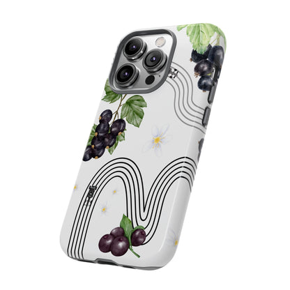 F1 Cadillac and Black Currants Phone Case, Trendy F1 Gift, Formula 1 Gift, Cute Fruit F1 Phone Case, Unique Phone Case