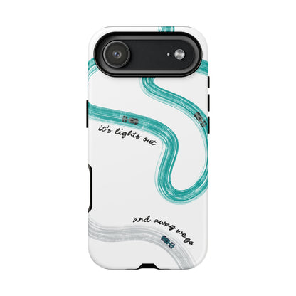 Mercedes F1 Phone Case Painted "its lights out and away we go", Trendy F1 Gift, Formula 1 Gift, Cute F1 Phone Case