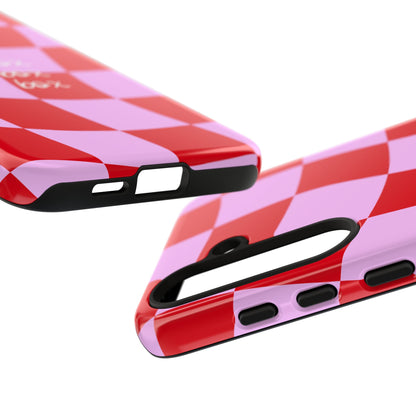 Pink and Red Checkered F1 Phone Case, Box Box Box F1 Phone Case