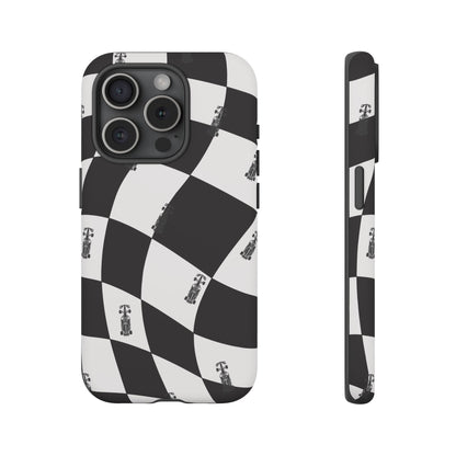 F1 Phone Case Black and White Checkered Design, Trendy F1 Gift, Formula 1 Gift, Cute F1 Phone Case, Unique Formula One Phone Case