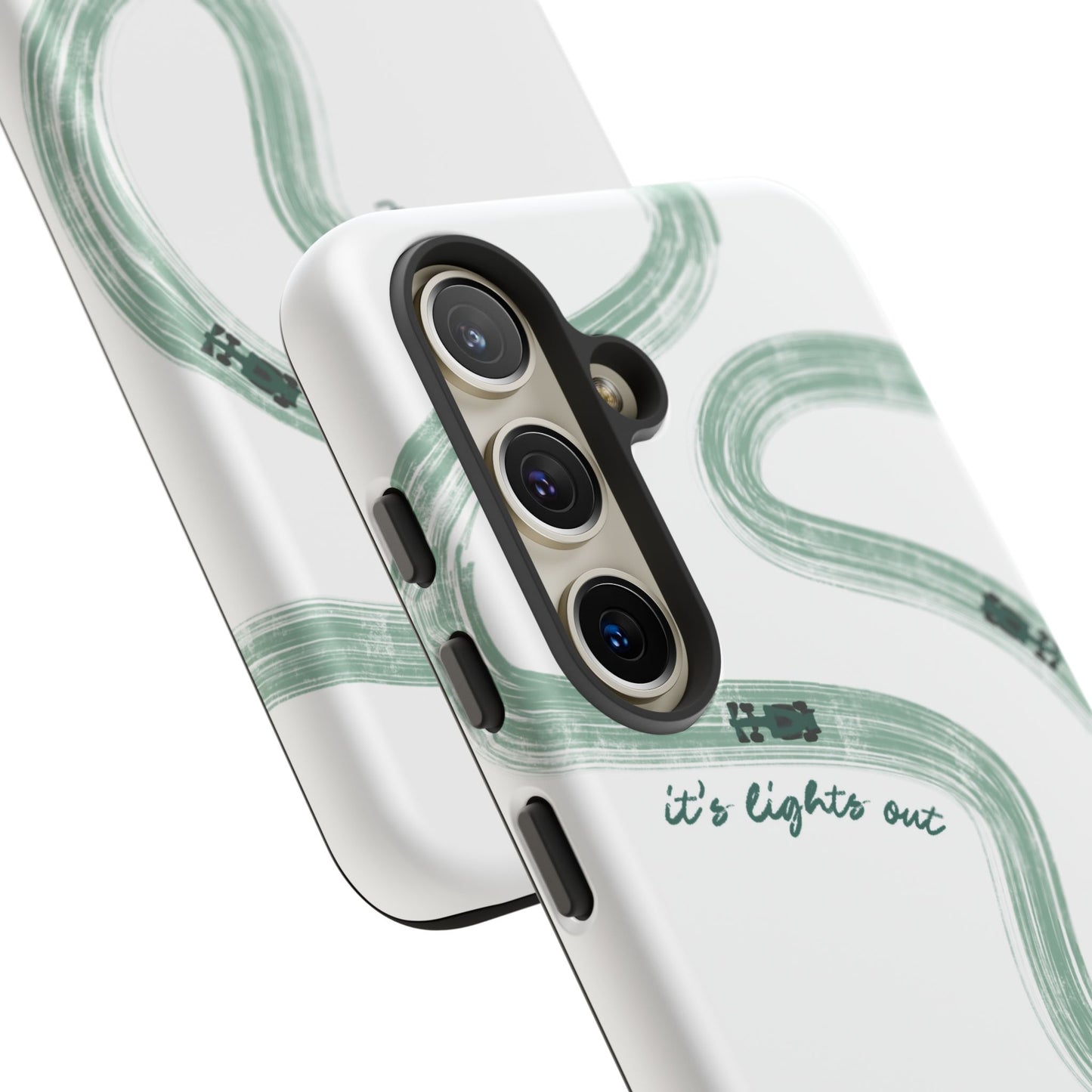 F1 Phone Case Green Painted "its lights out and away we go", Trendy F1 Gift, Formula 1 Gift, Cute F1 Phone Case, Gift for F1 Fans