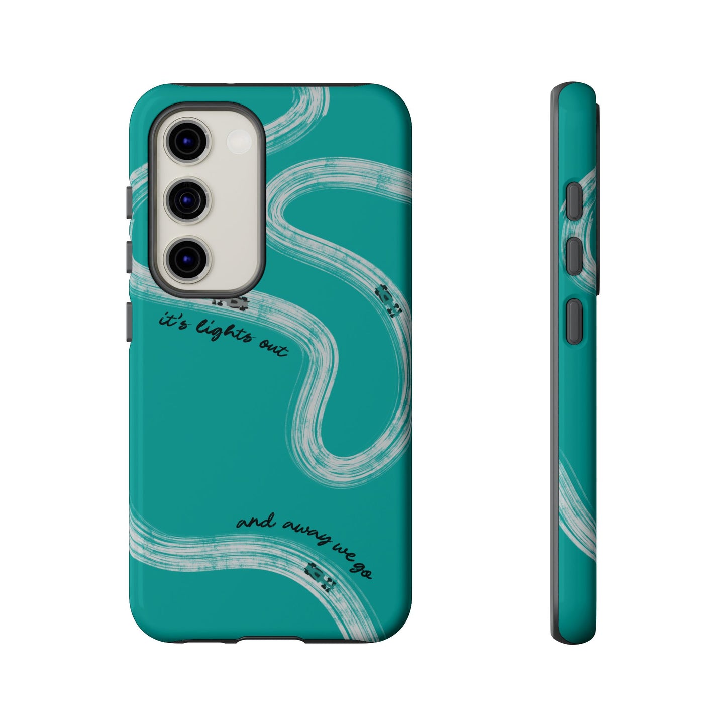 Mercedes F1 Phone Case Painted "its lights out and away we go", Trendy F1 Gift, Formula 1 Gift, Cute F1 Phone Case