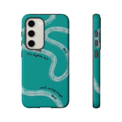 Mercedes F1 Phone Case Painted "its lights out and away we go", Trendy F1 Gift, Formula 1 Gift, Cute F1 Phone Case