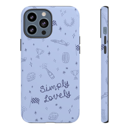 Blue Doodle "Simply Lovely" F1 Phone Case Design