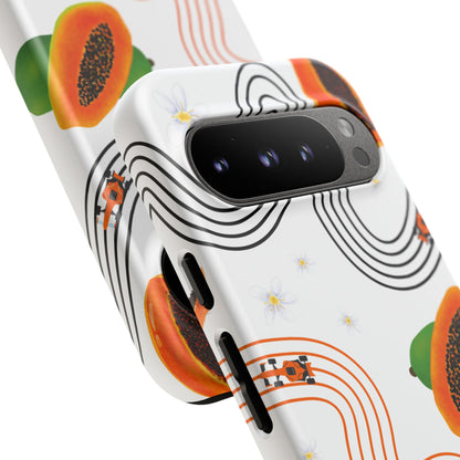 F1 McLaren and Papaya Phone Case , Trendy F1 Gift, Formula 1 Gift, Cute Fruit F1 Phone Case, Unique Phone Case